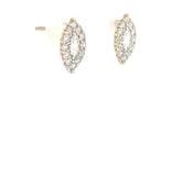10k Yellow Gold Evil Eye with Cubic Zirconium Stone Stud Earrings